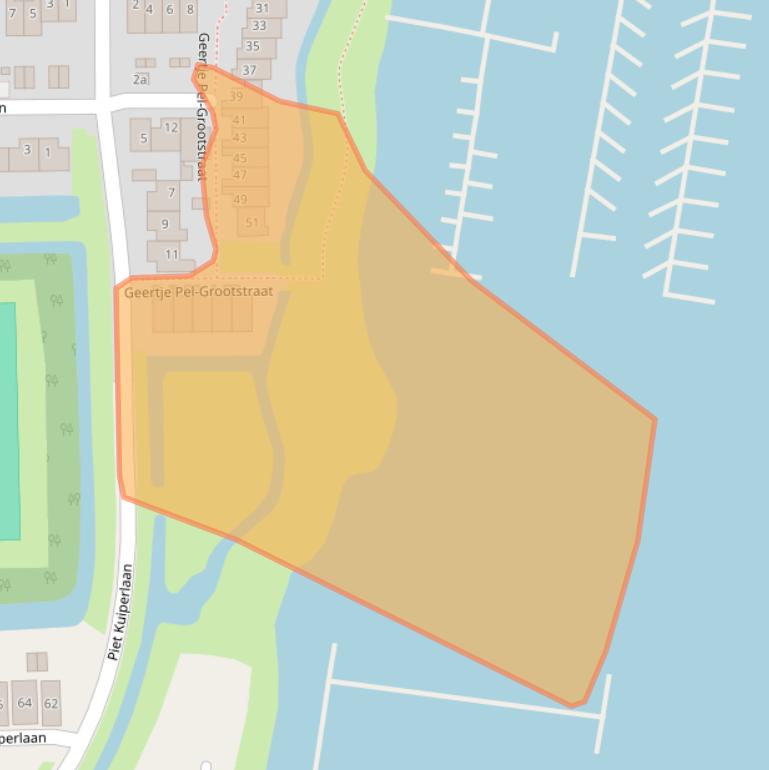 Kaart van postcodegebied 1525PD.