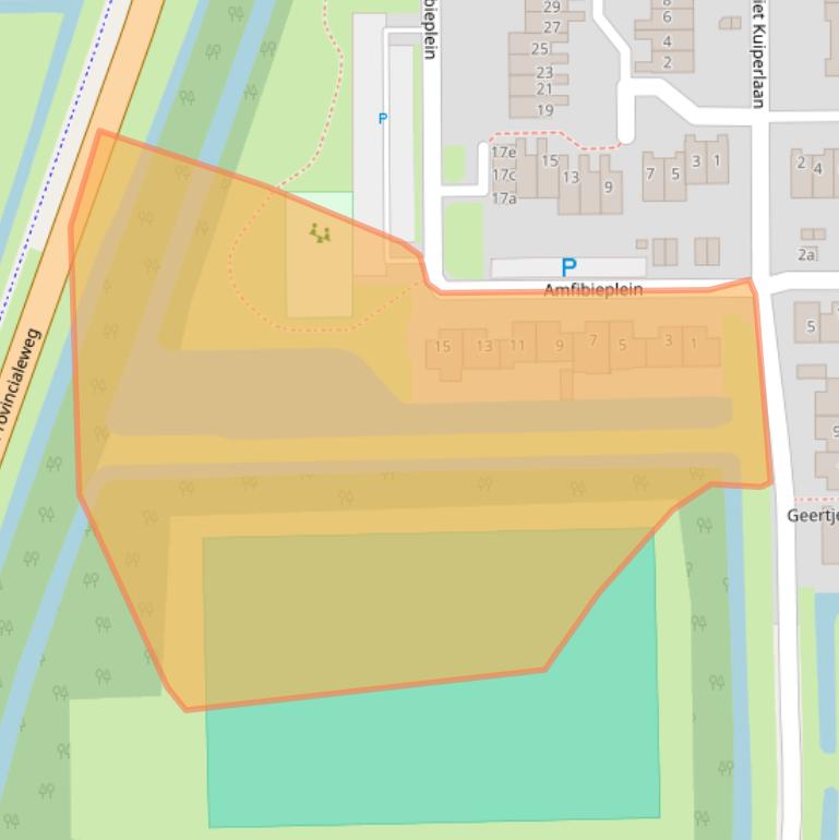Kaart van postcodegebied 1525PE.