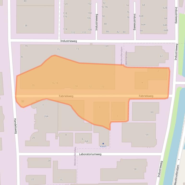 Kaart van postcodegebied 1525RB.