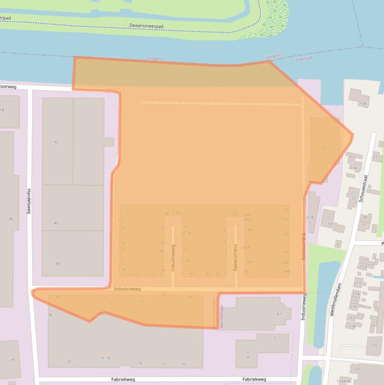 Kaart van postcodegebied 1525RD.