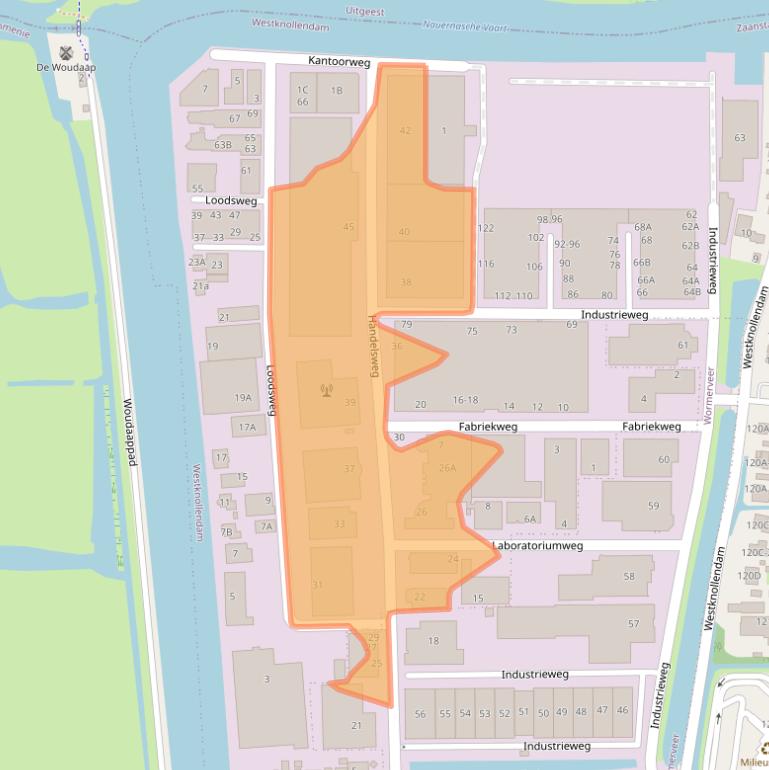 Kaart van postcodegebied 1525RG.