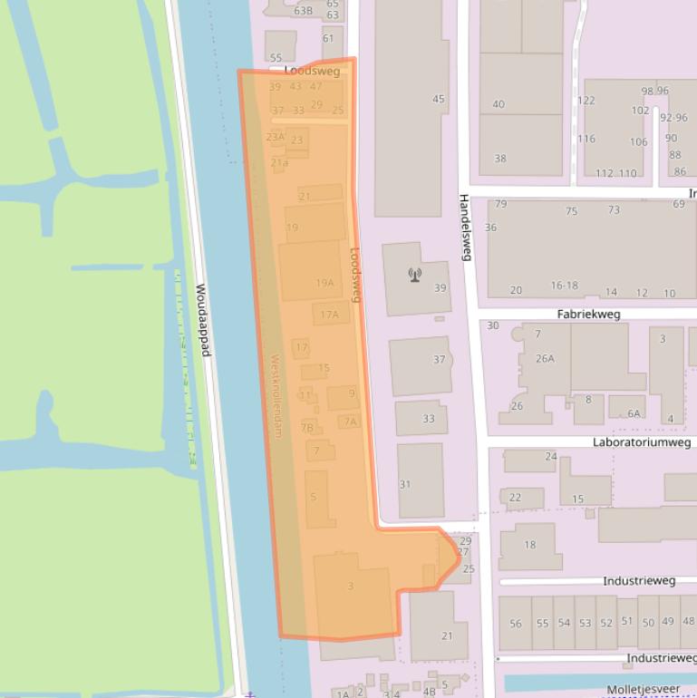 Kaart van postcodegebied 1525RH.