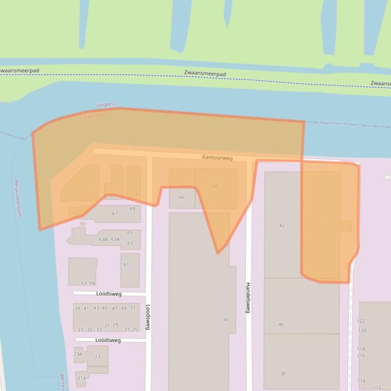 Kaart van postcodegebied 1525RJ.