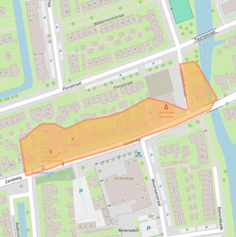 Kaart van postcodegebied 1531AN.