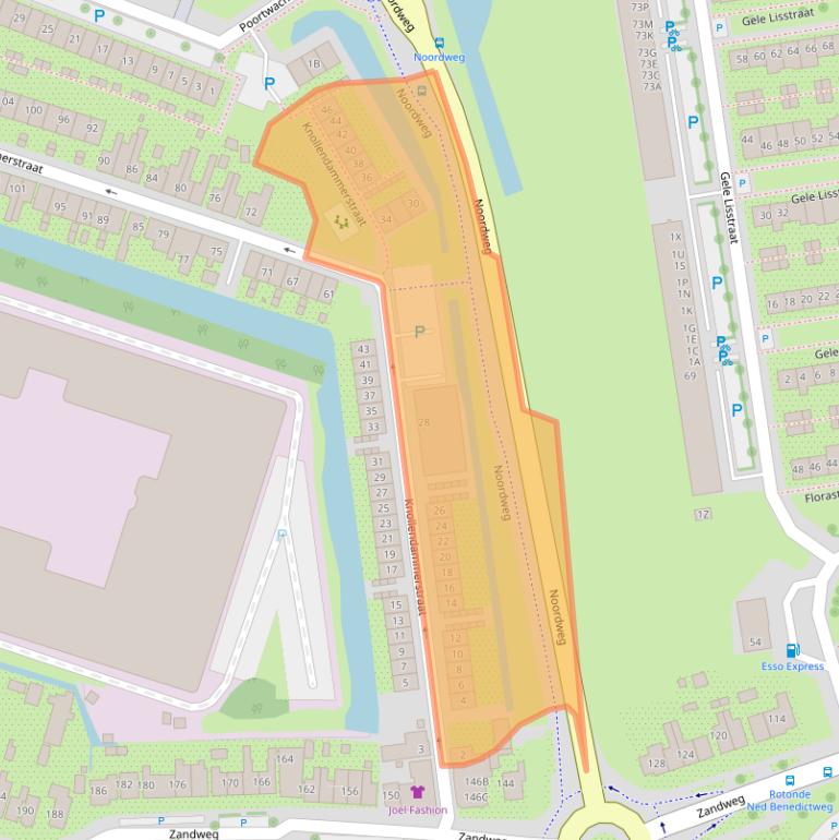 Kaart van postcodegebied 1531BE.