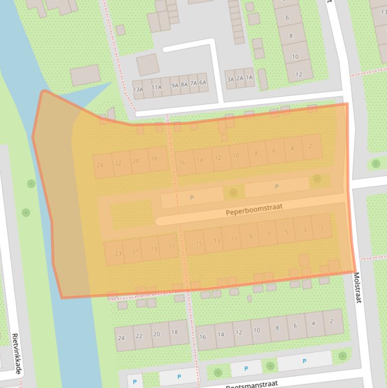 Kaart van postcodegebied 1531CV.