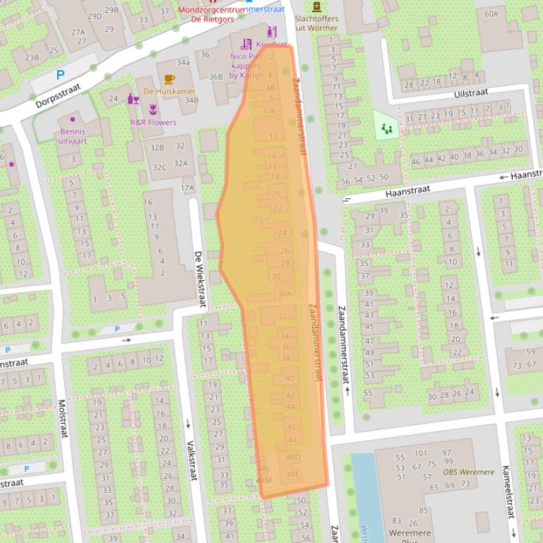 Kaart van postcodegebied 1531DR.