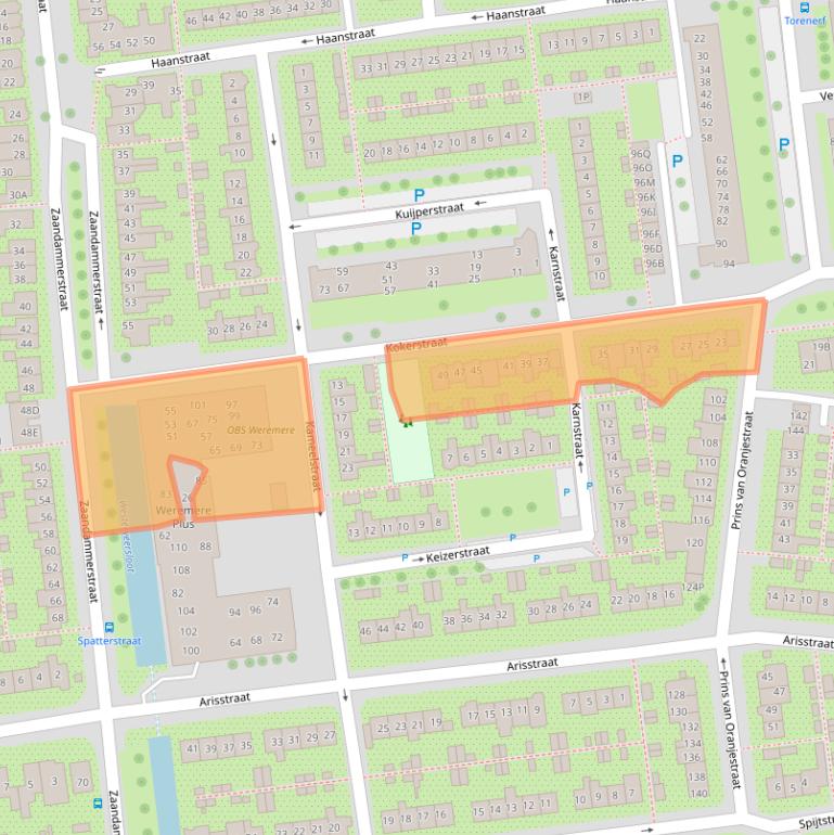 Kaart van postcodegebied 1531DX.