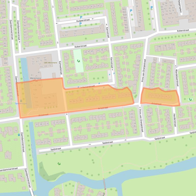 Kaart van postcodegebied 1531EH.