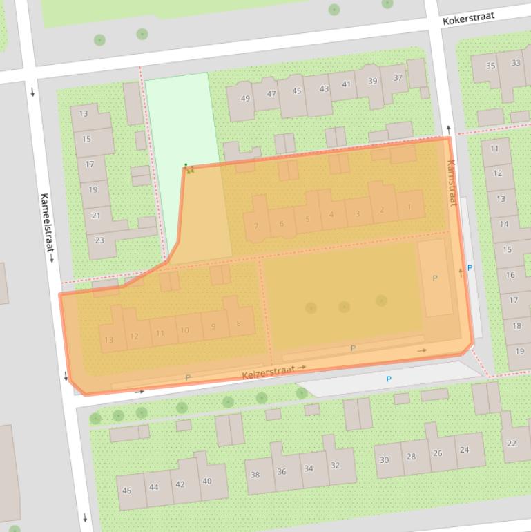 Kaart van postcodegebied 1531EL.