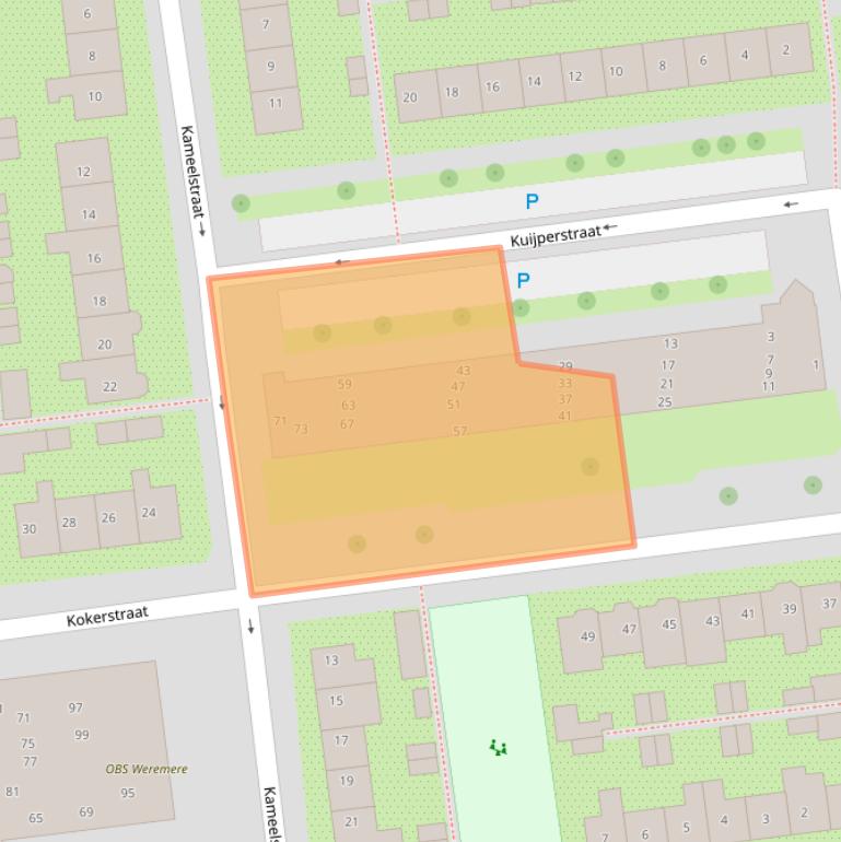 Kaart van postcodegebied 1531EP.