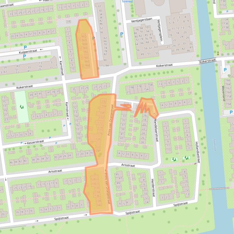 Kaart van postcodegebied 1531GG.