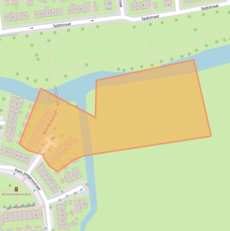 Kaart van postcodegebied 1531GP.