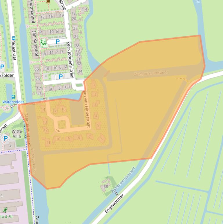 Kaart van postcodegebied 1531GZ.