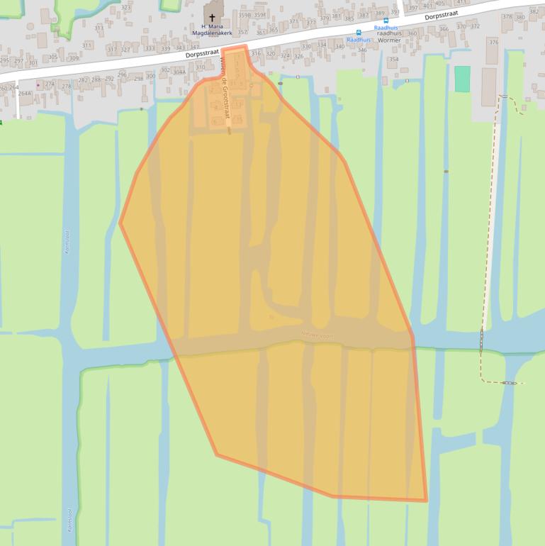 Kaart van postcodegebied 1531JE.