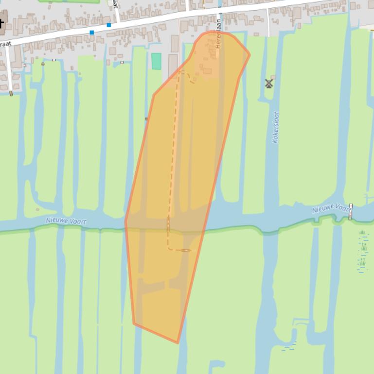 Kaart van postcodegebied 1531KA.