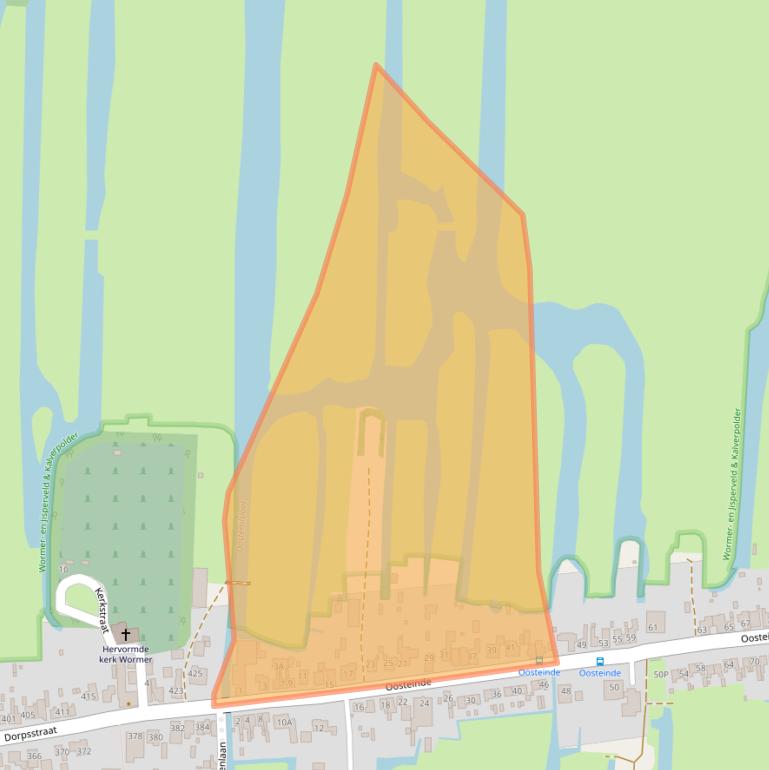 Kaart van postcodegebied 1531KB.