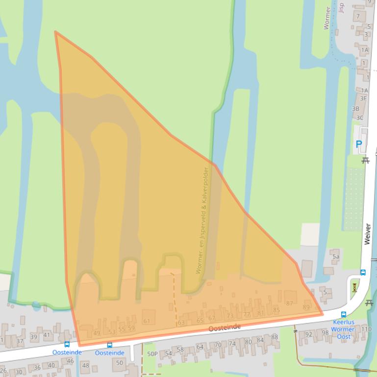 Kaart van postcodegebied 1531KC.