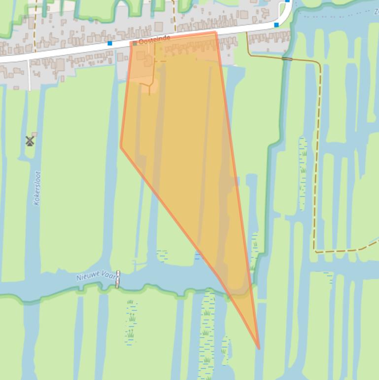 Kaart van postcodegebied 1531KE.