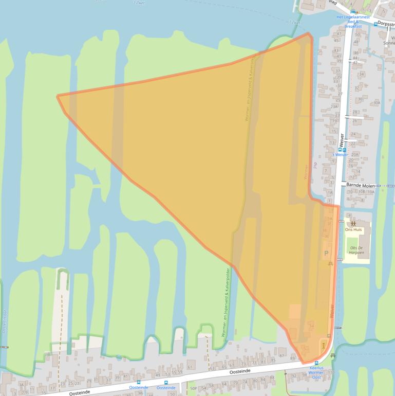 Kaart van postcodegebied 1531KH.