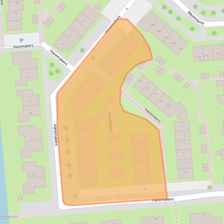 Kaart van postcodegebied 1531LA.