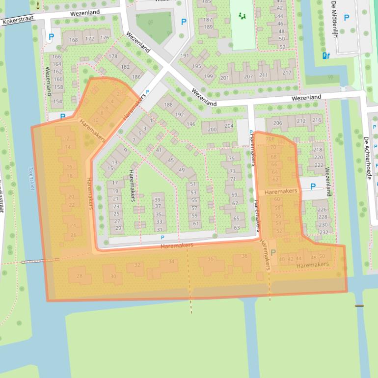 Kaart van postcodegebied 1531LC.