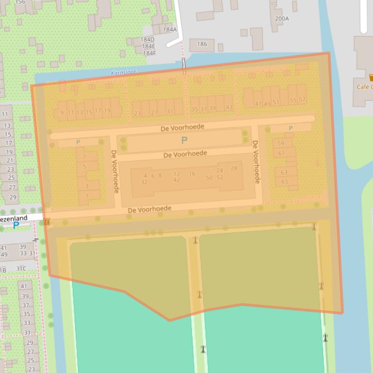 Kaart van postcodegebied 1531LL.