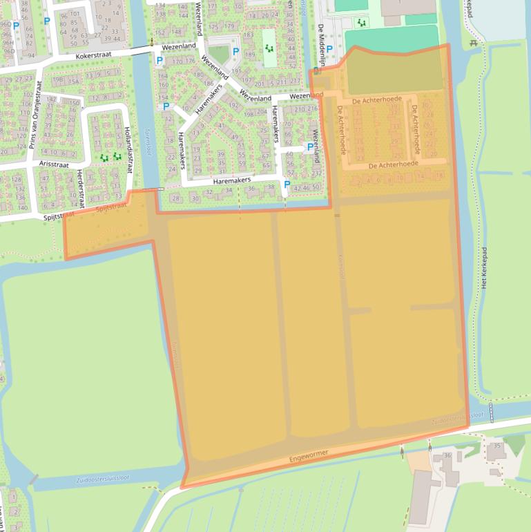 Kaart van postcodegebied 1531LM.