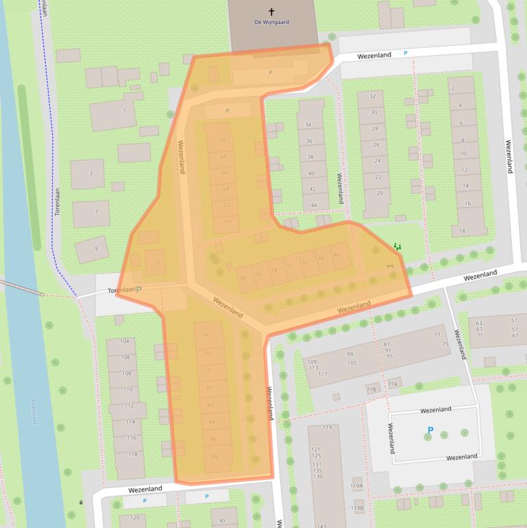 Kaart van postcodegebied 1531LP.