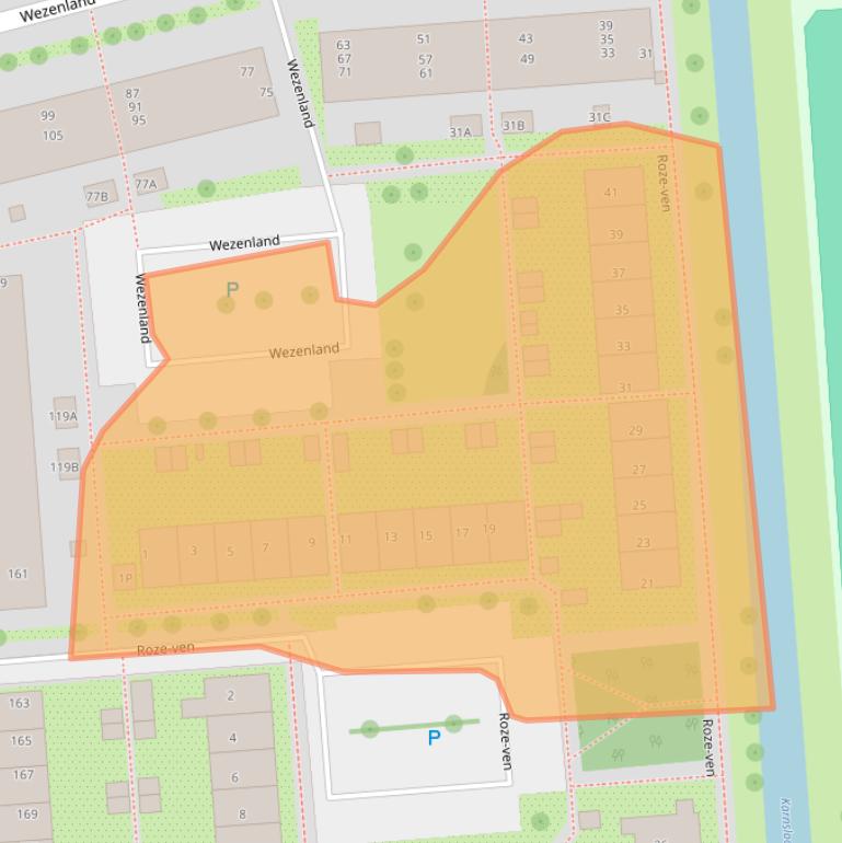Kaart van postcodegebied 1531LW.