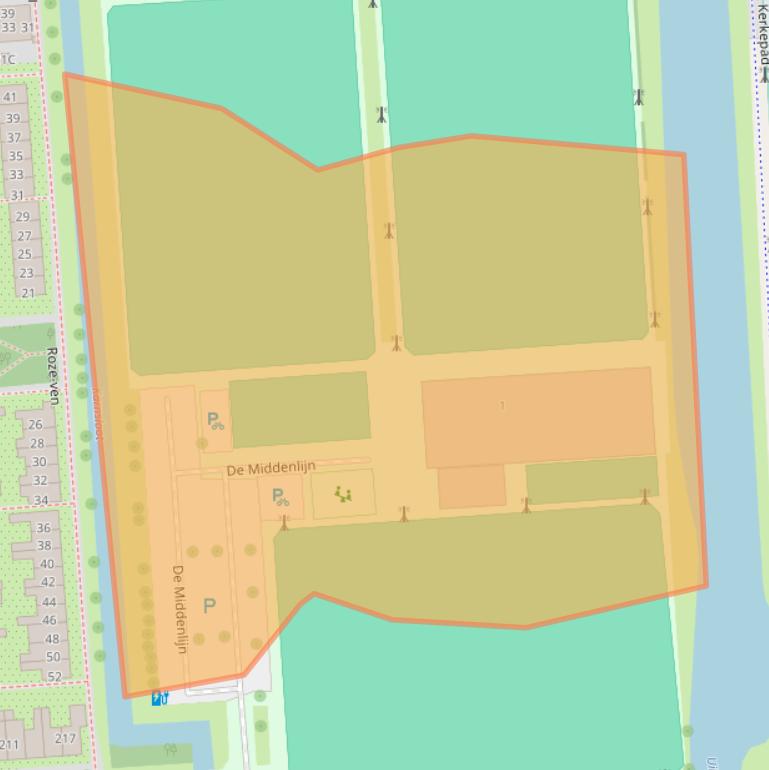 Kaart van postcodegebied 1531LZ.