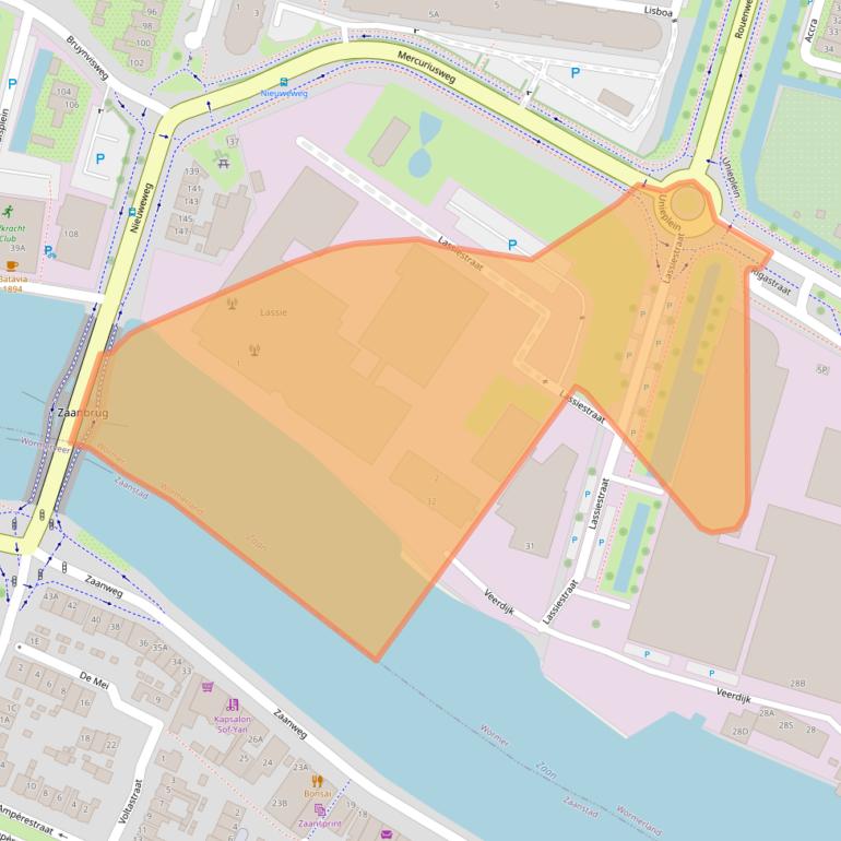 Kaart van postcodegebied 1531MG.