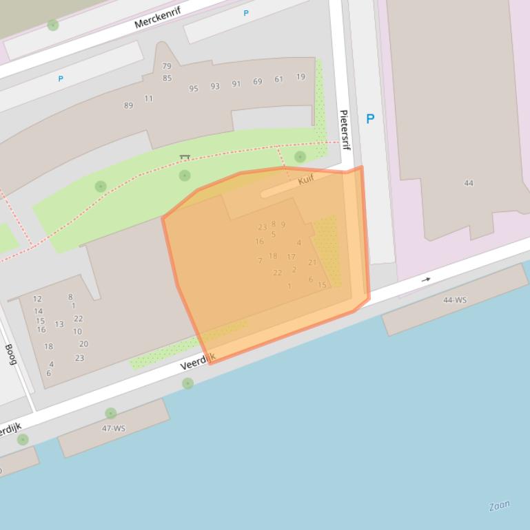 Kaart van postcodegebied 1531MH.