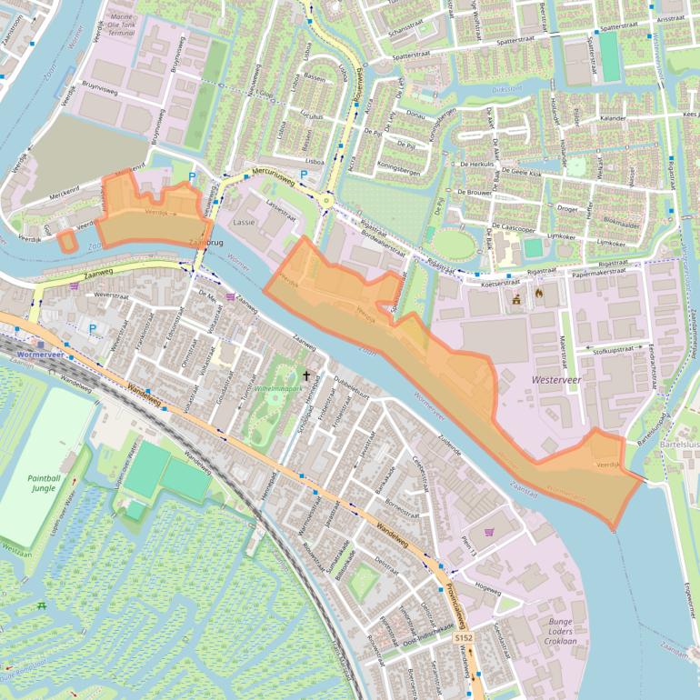 Kaart van postcodegebied 1531MS.