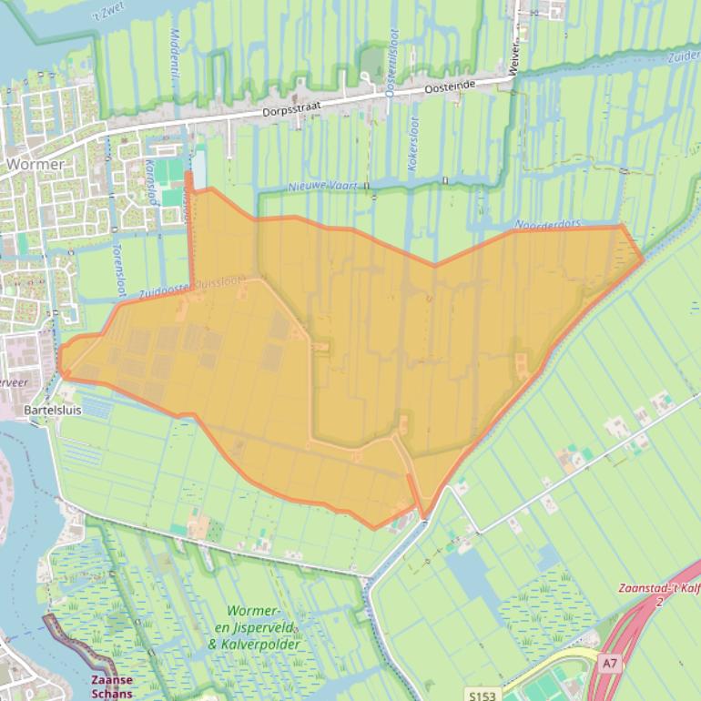 Kaart van postcodegebied 1531MX.