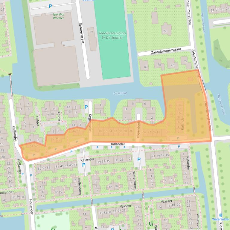 Kaart van postcodegebied 1531NE.
