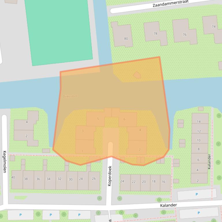 Kaart van postcodegebied 1531NJ.