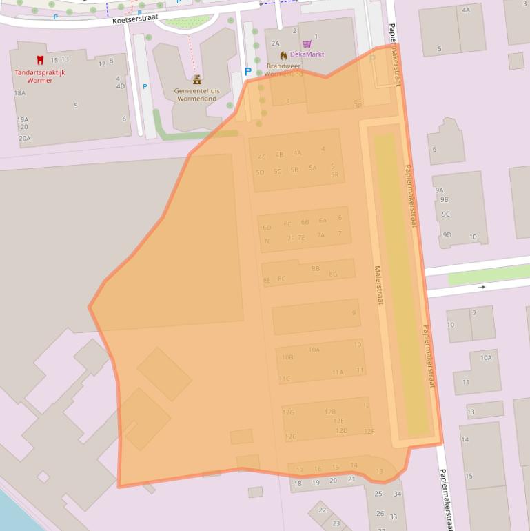 Kaart van postcodegebied 1531NW.