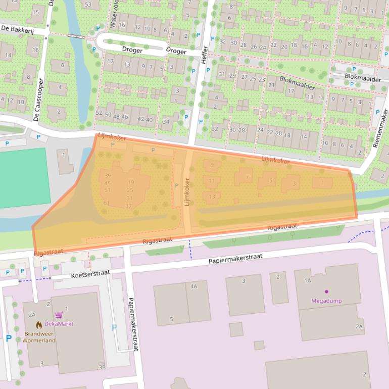 Kaart van postcodegebied 1531PB.