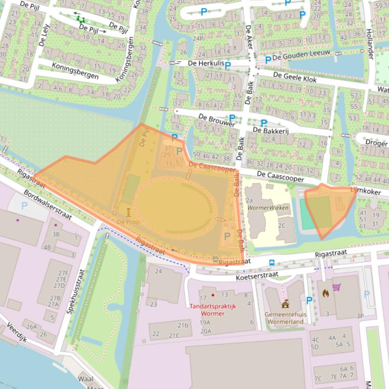 Kaart van postcodegebied 1531PZ.