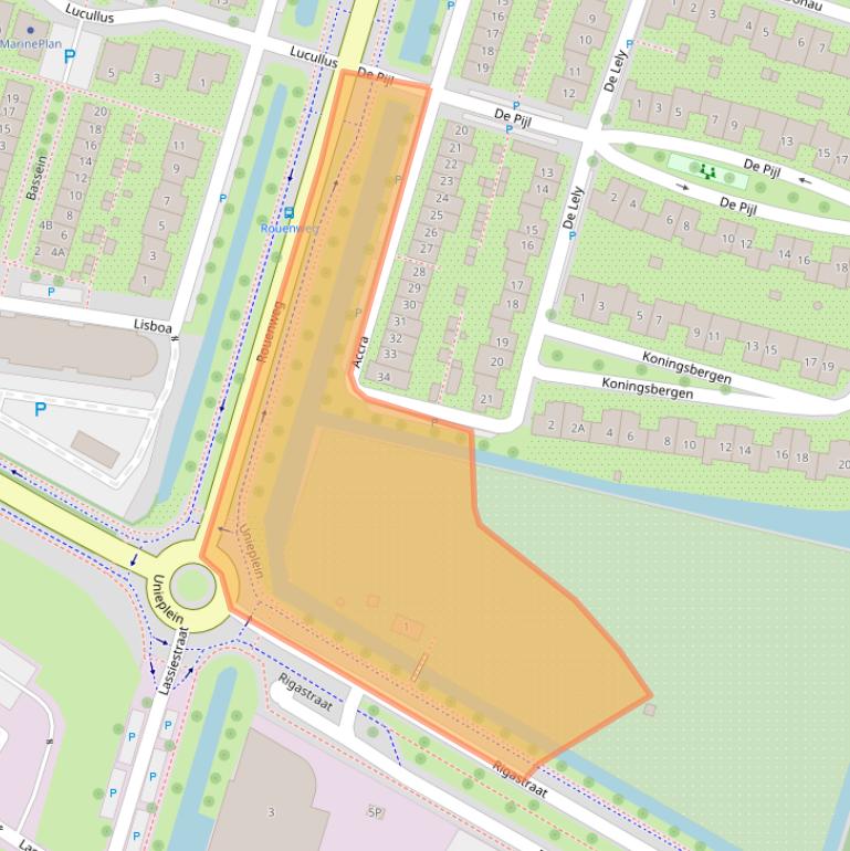 Kaart van postcodegebied 1531RJ.