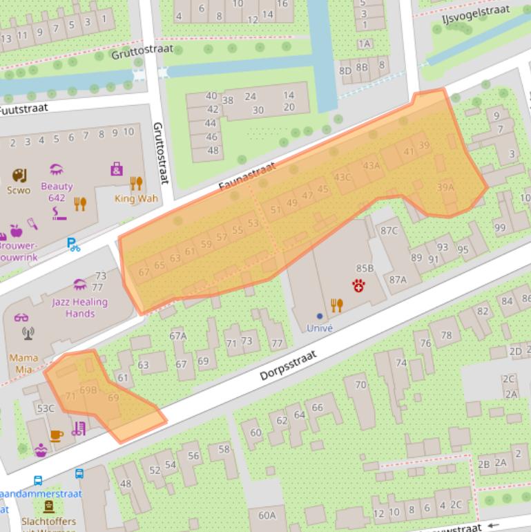 Kaart van postcodegebied 1531WC.