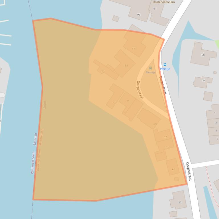 Kaart van postcodegebied 1534ND.