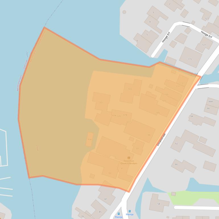 Kaart van postcodegebied 1534NE.