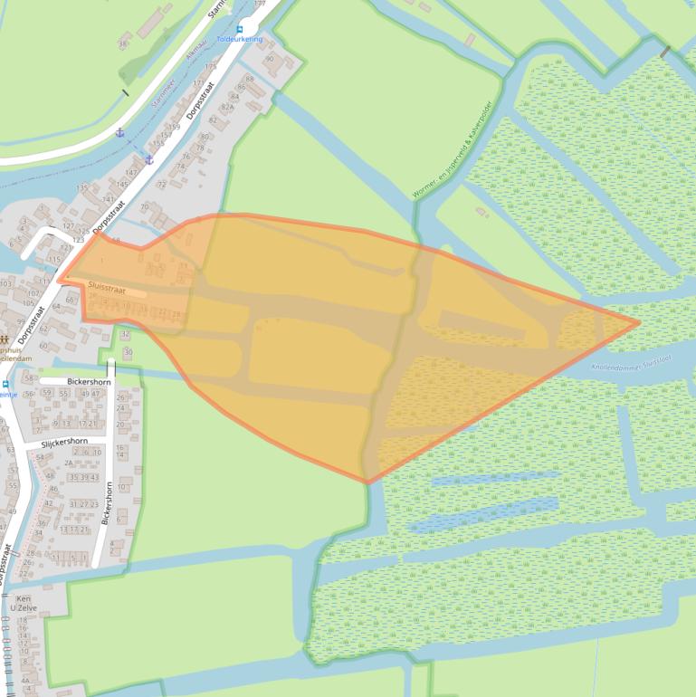 Kaart van postcodegebied 1534NP.