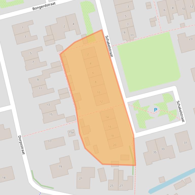 Kaart van postcodegebied 1536AR.