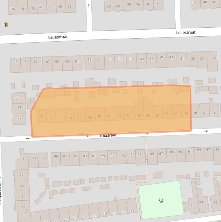 Kaart van postcodegebied 1541AR.