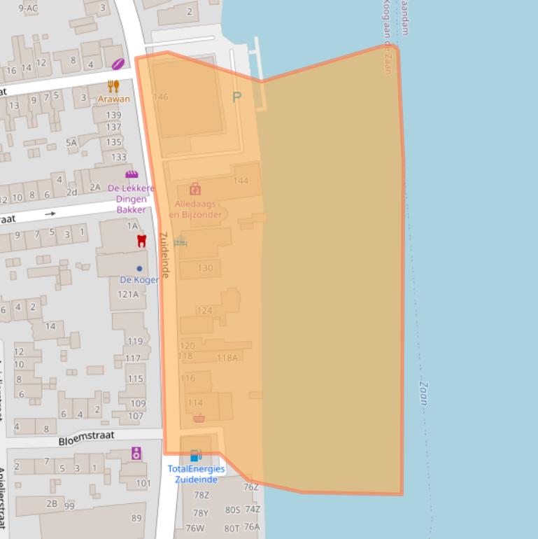 Kaart van postcodegebied 1541CG.