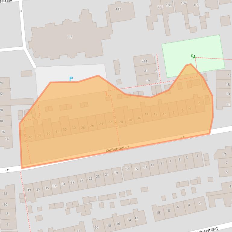 Kaart van postcodegebied 1541HK.
