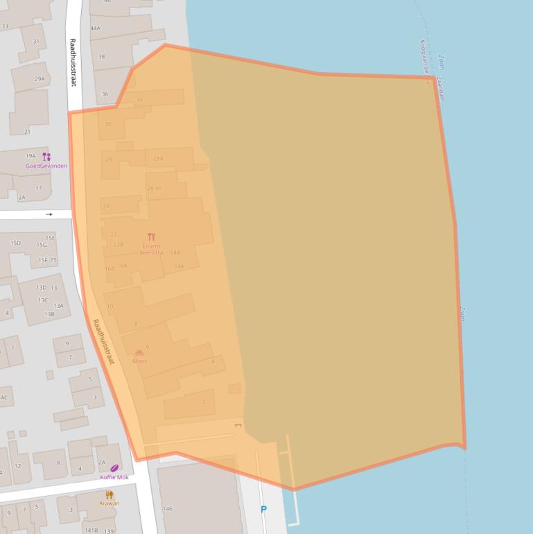 Kaart van postcodegebied 1541JC.